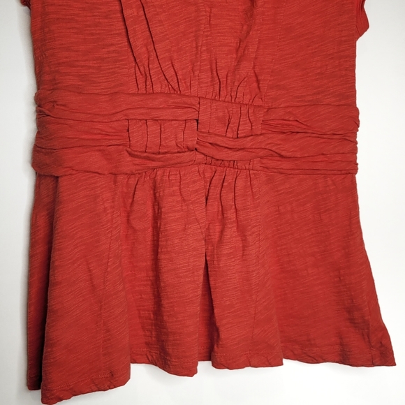 Anthropologie | Postmark Basketweave Top Burnt Orange Large - Picture 4 of 7